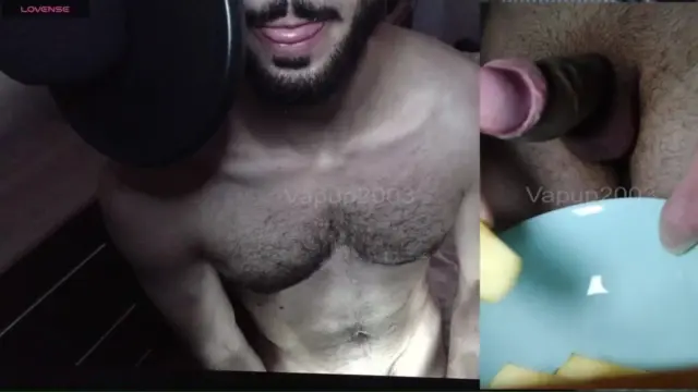 ASMR Cum on Food, Foreskin Play & Ass Fingering